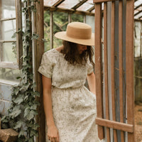 The Isla dress is a handmade linen dress, perfect for the sustainable closet. It has pockets, cuffed seams, and a gathered waist. 